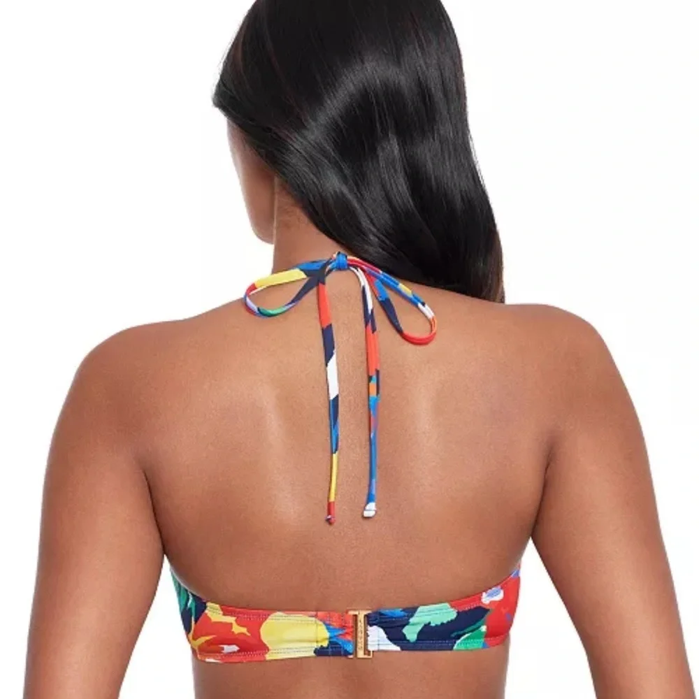 Lauren Ralph Lauren Women's Printed V-Wire Bandeau Bikini Top NWT size 4 - Picture 2 of 9